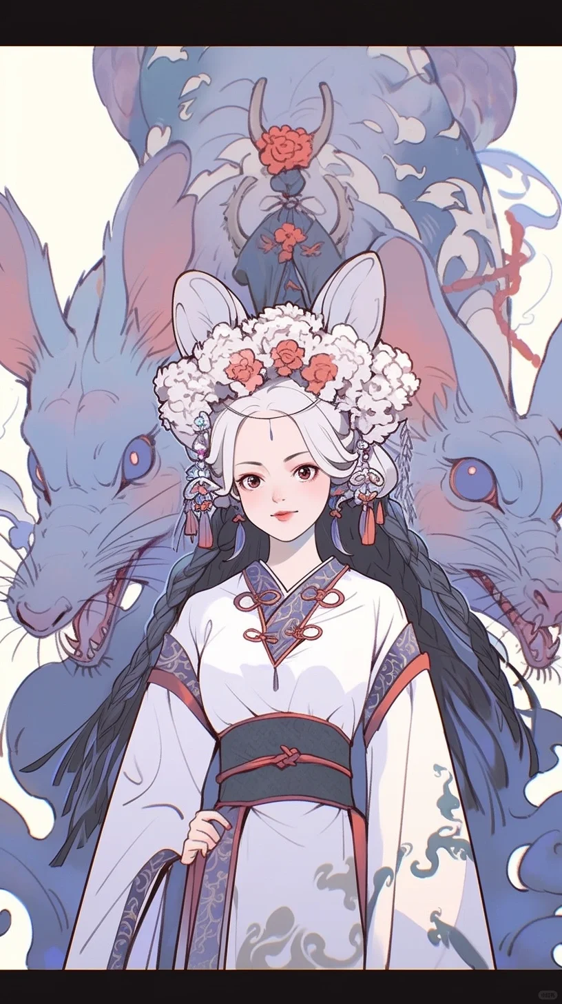 AI绘画｜🐭玉鼠精——玲珑身段，媚眼如丝