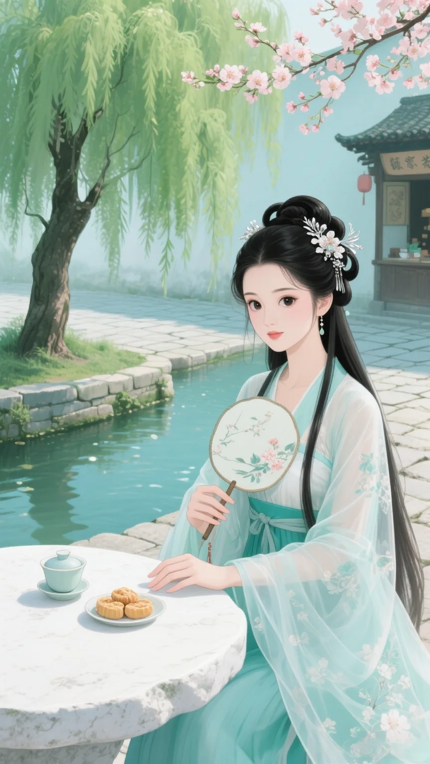 古韵悠时：古风美女的惬意闲情
