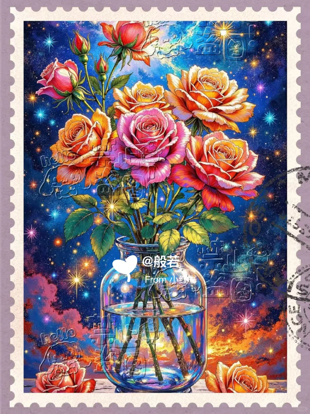 七色玫瑰，宇宙之花！💖💖💖