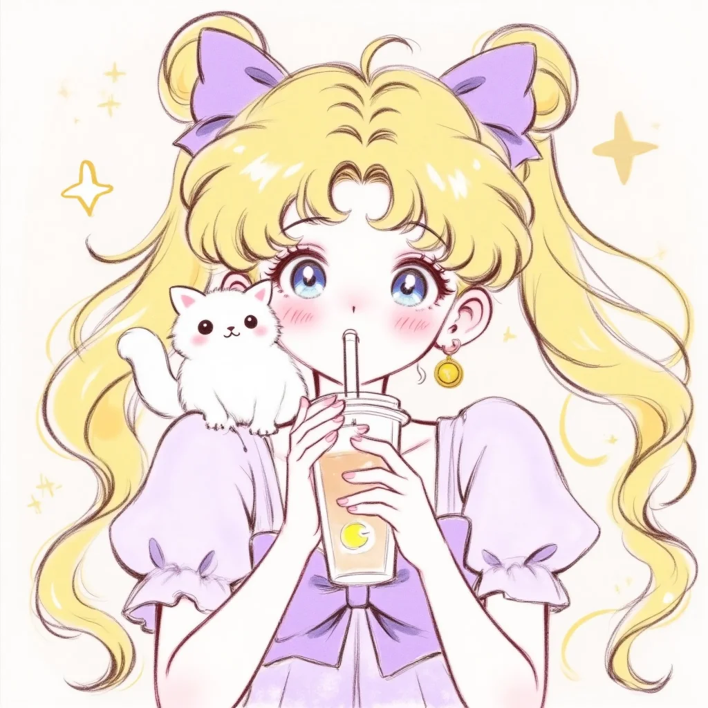 ⭐美少女战士头像｜今天喝什么奶茶呢？