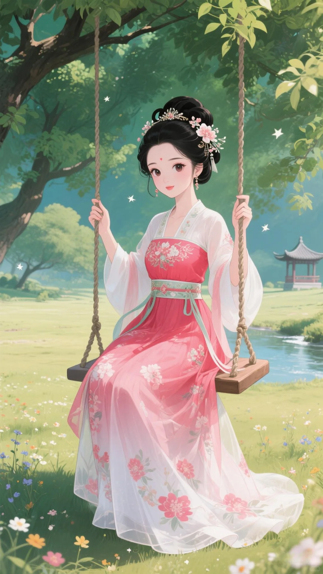 古韵悠时：古风美女的惬意闲情