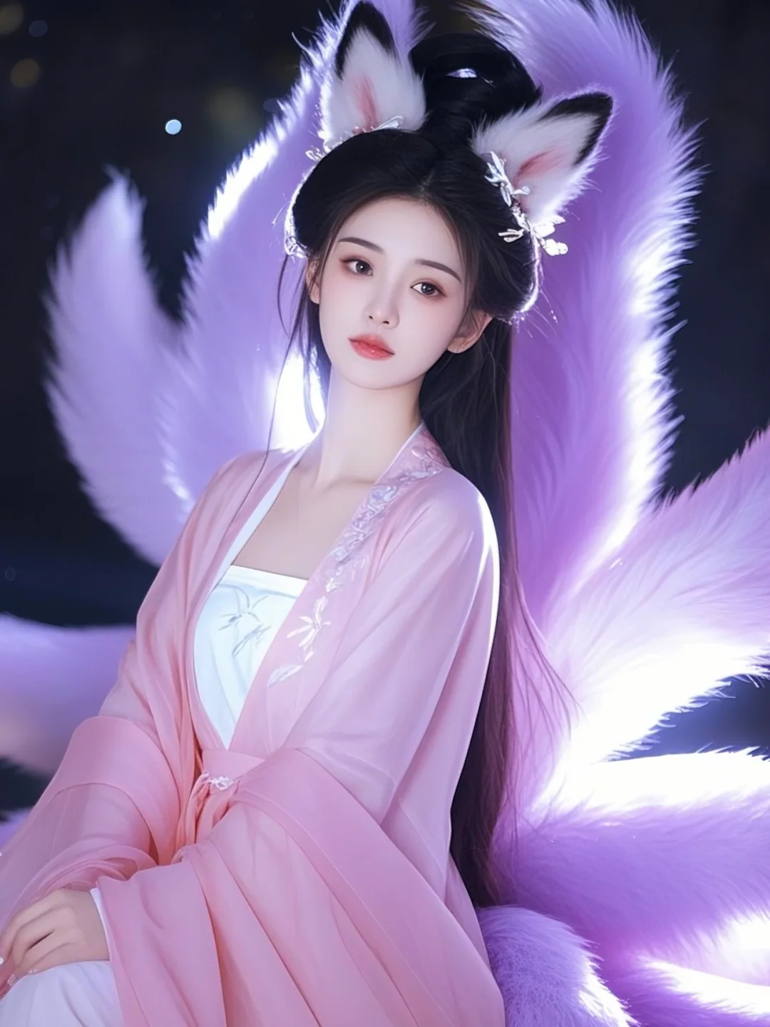 粉袂狐仙，绽逸古韵灵姿