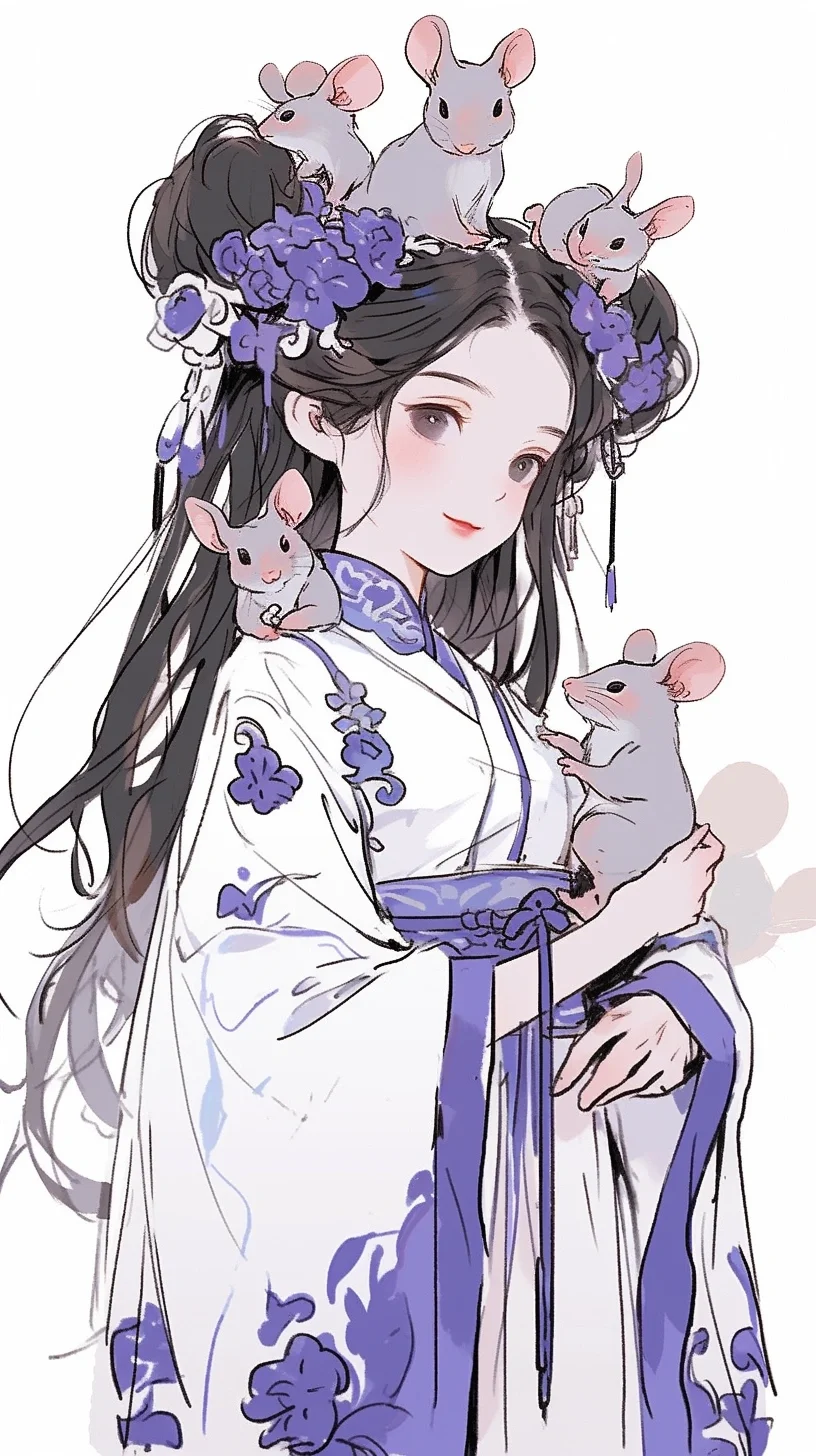 AI绘画｜🐭玉鼠精——玲珑身段，媚眼如丝
