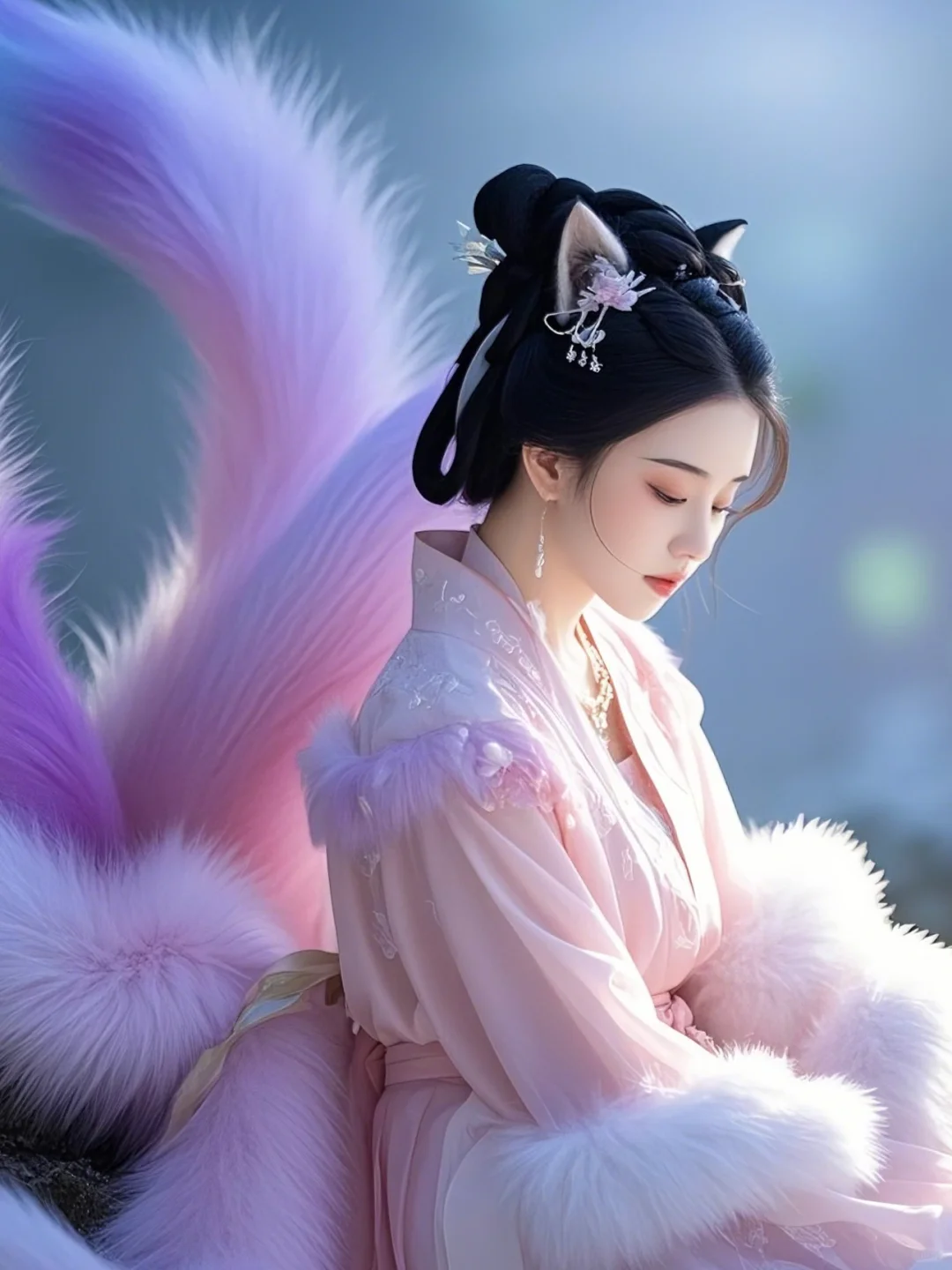 粉袂狐仙，绽逸古韵灵姿