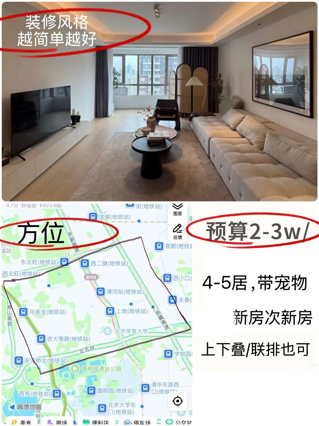 北京求租4-5居