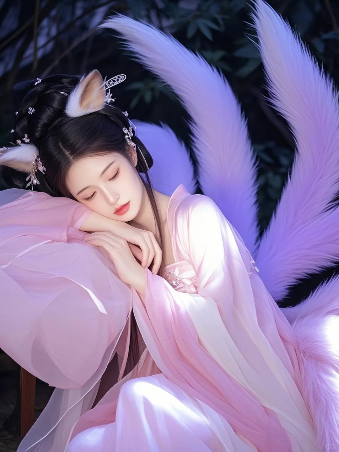 粉袂狐仙，绽逸古韵灵姿