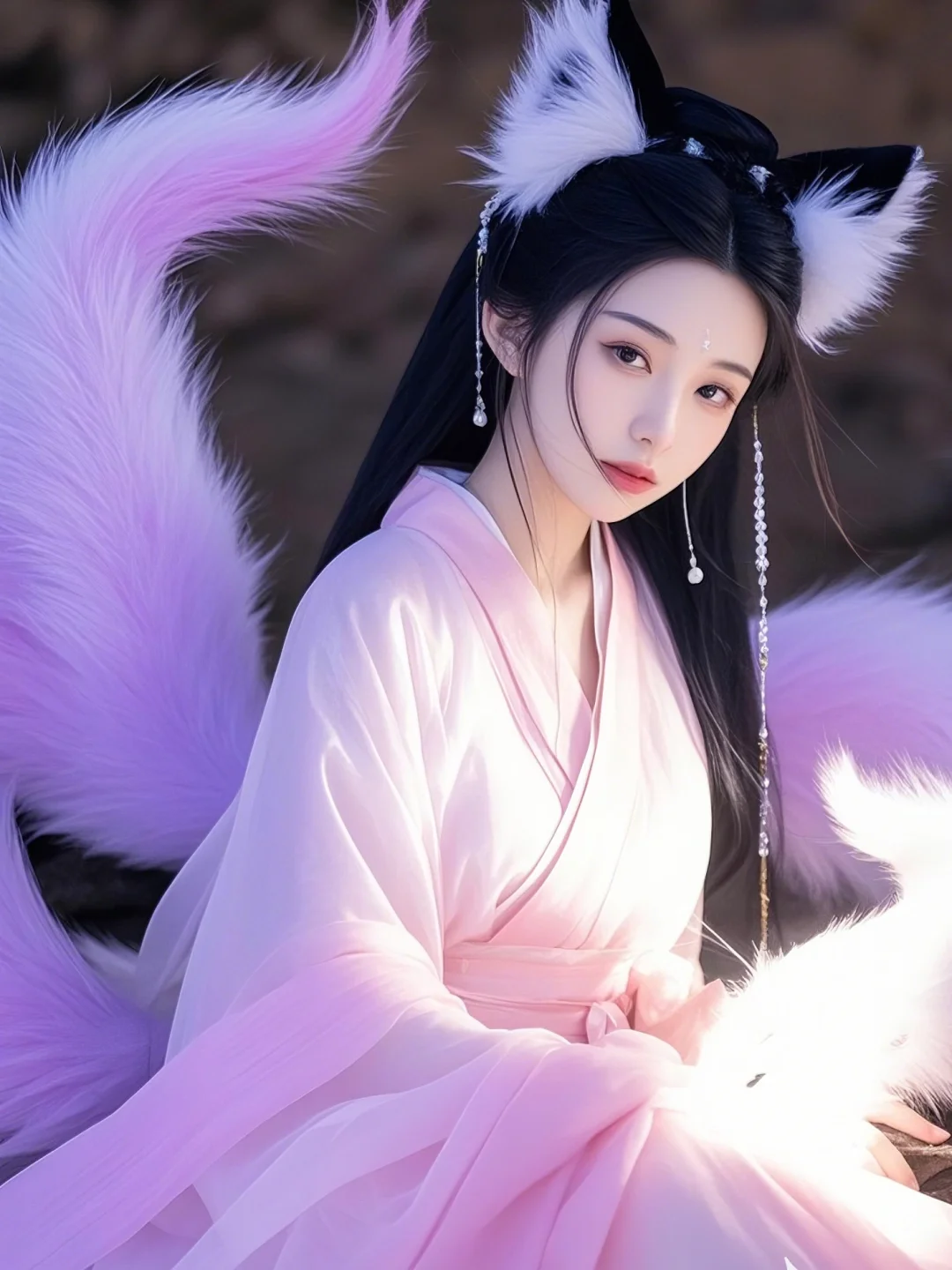 粉袂狐仙，绽逸古韵灵姿