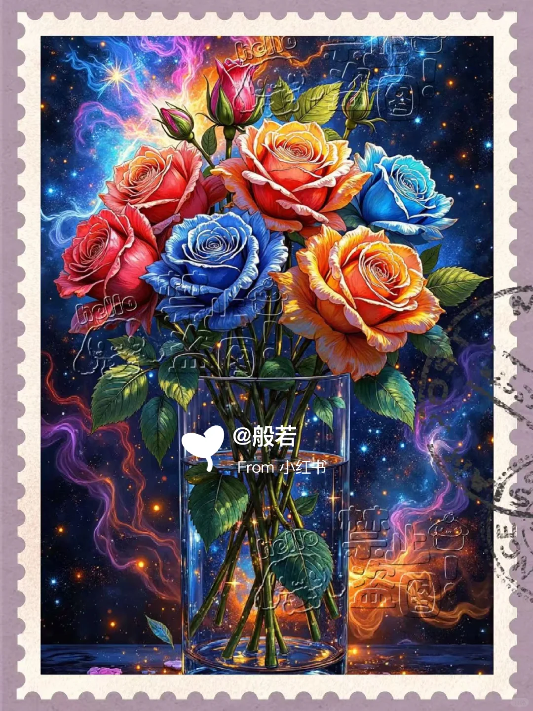 七色玫瑰，宇宙之花！💖💖💖