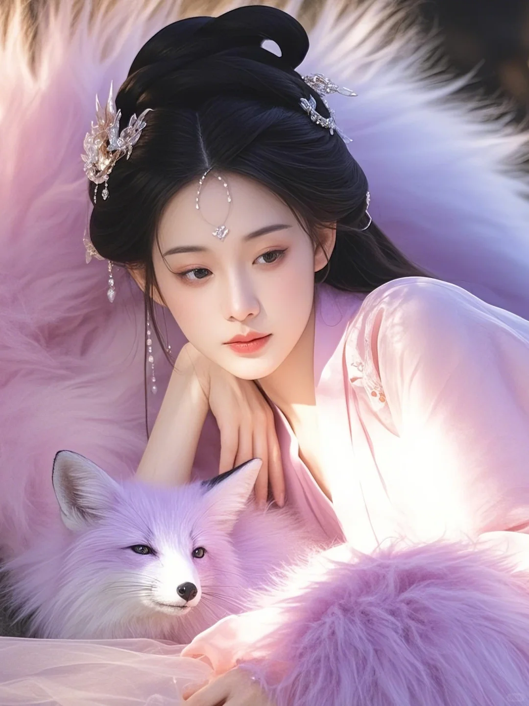 粉袂狐仙，绽逸古韵灵姿