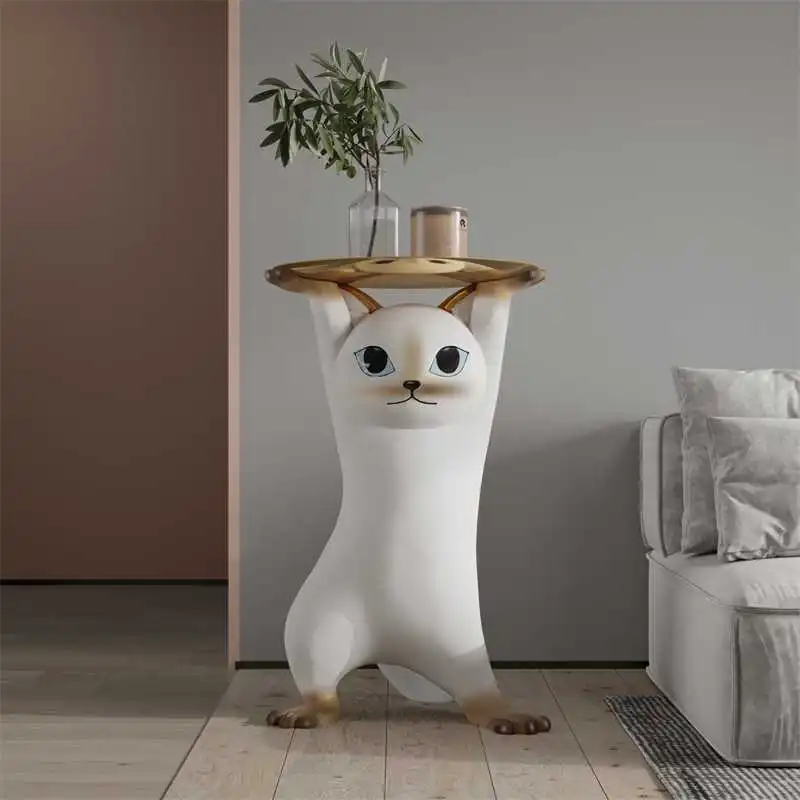妖娆猫托盘摆件｜客厅氛围感神器