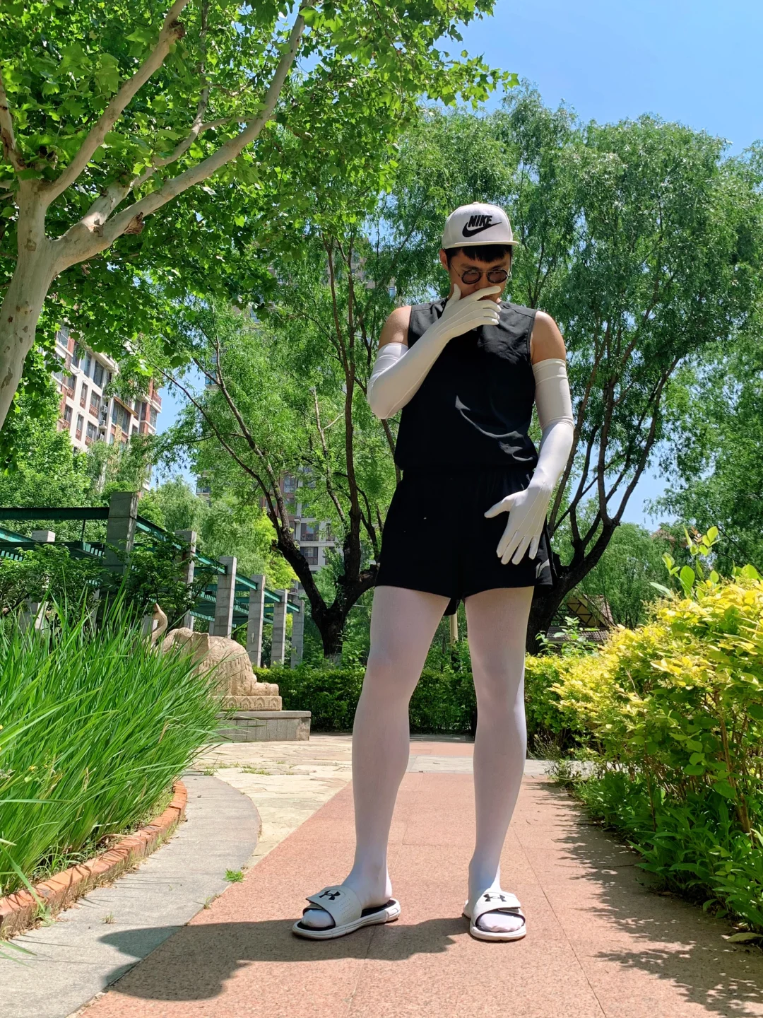 我的防晒真是做到位了😎⚪️🌝