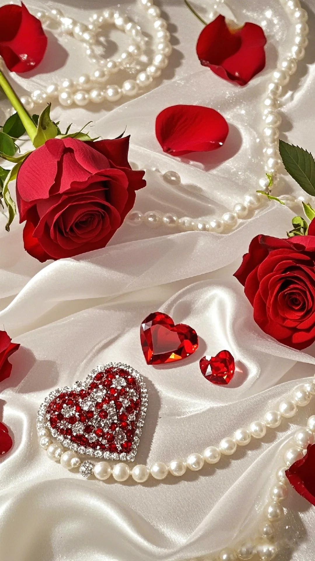 哇哦！红玫瑰与红宝石壁纸美哭啦！🌹