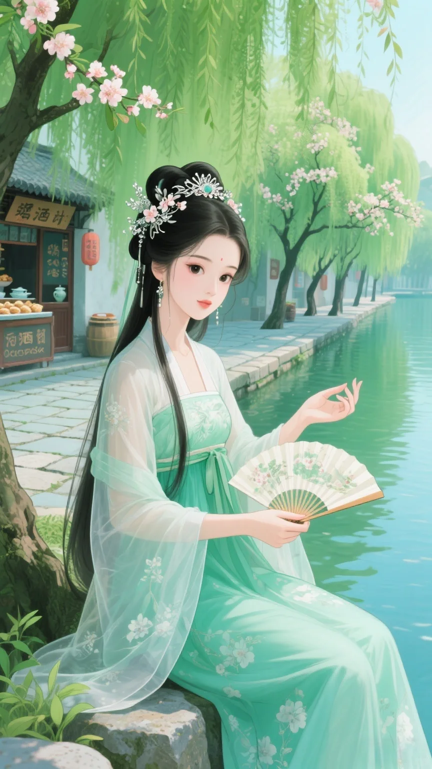 古韵悠时：古风美女的惬意闲情