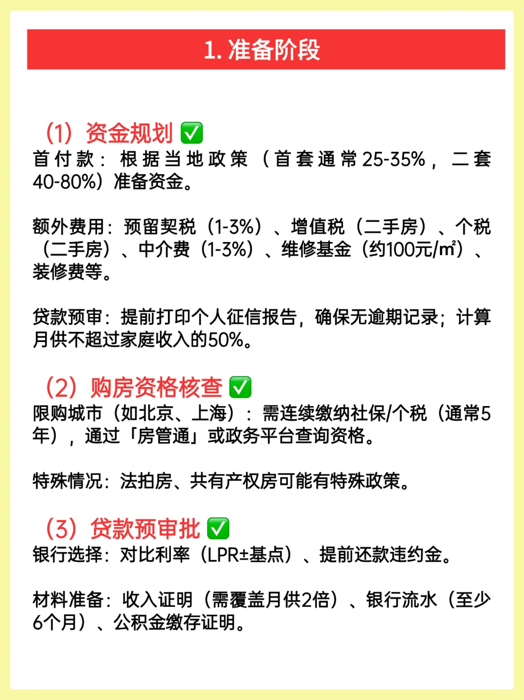 第一次买房必看｜超全流程+避坑指南