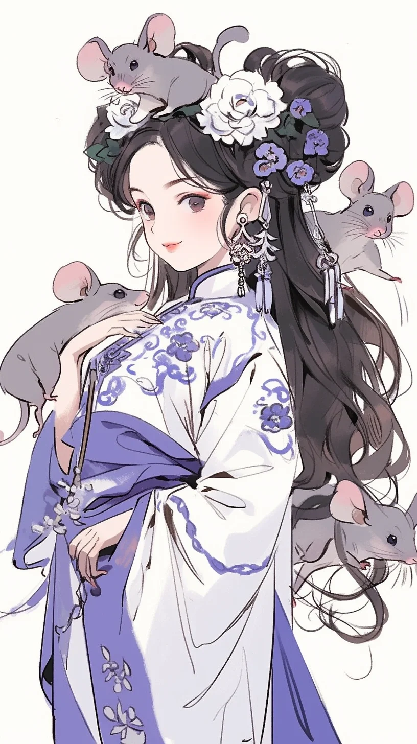 AI绘画｜🐭玉鼠精——玲珑身段，媚眼如丝