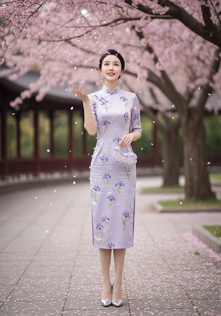 四季里的旗袍美人——春