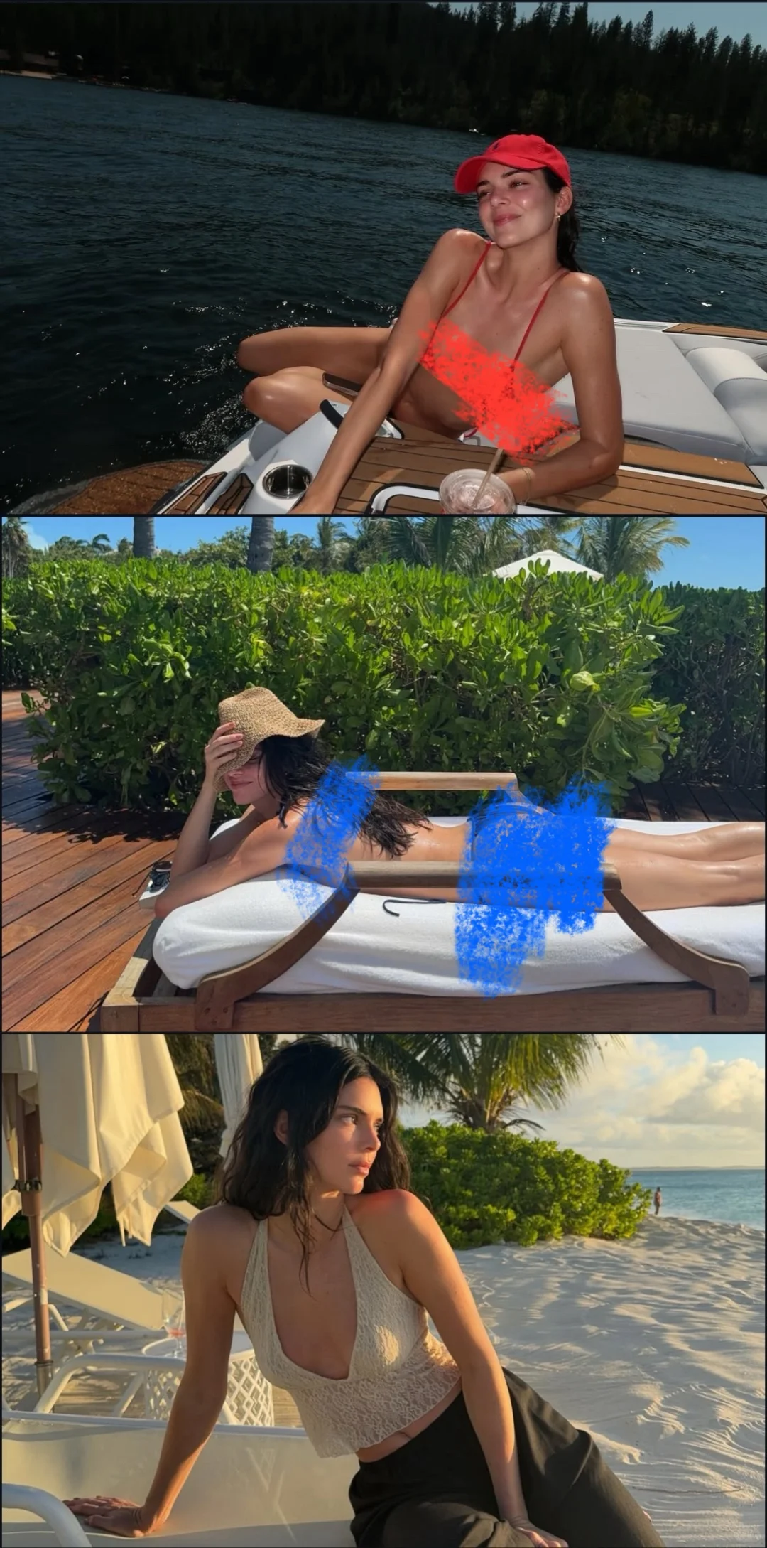 跟kendall学海边度假拍摄🏝️⛱️👙