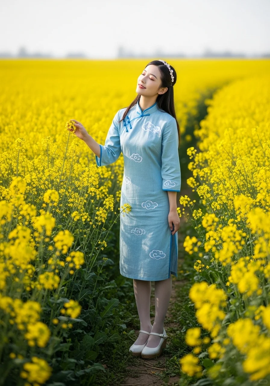 四季里的旗袍美人——春