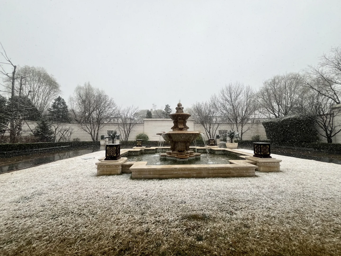 不愧是朝阳第一墅｜北京春雪❄️润泽御府好美