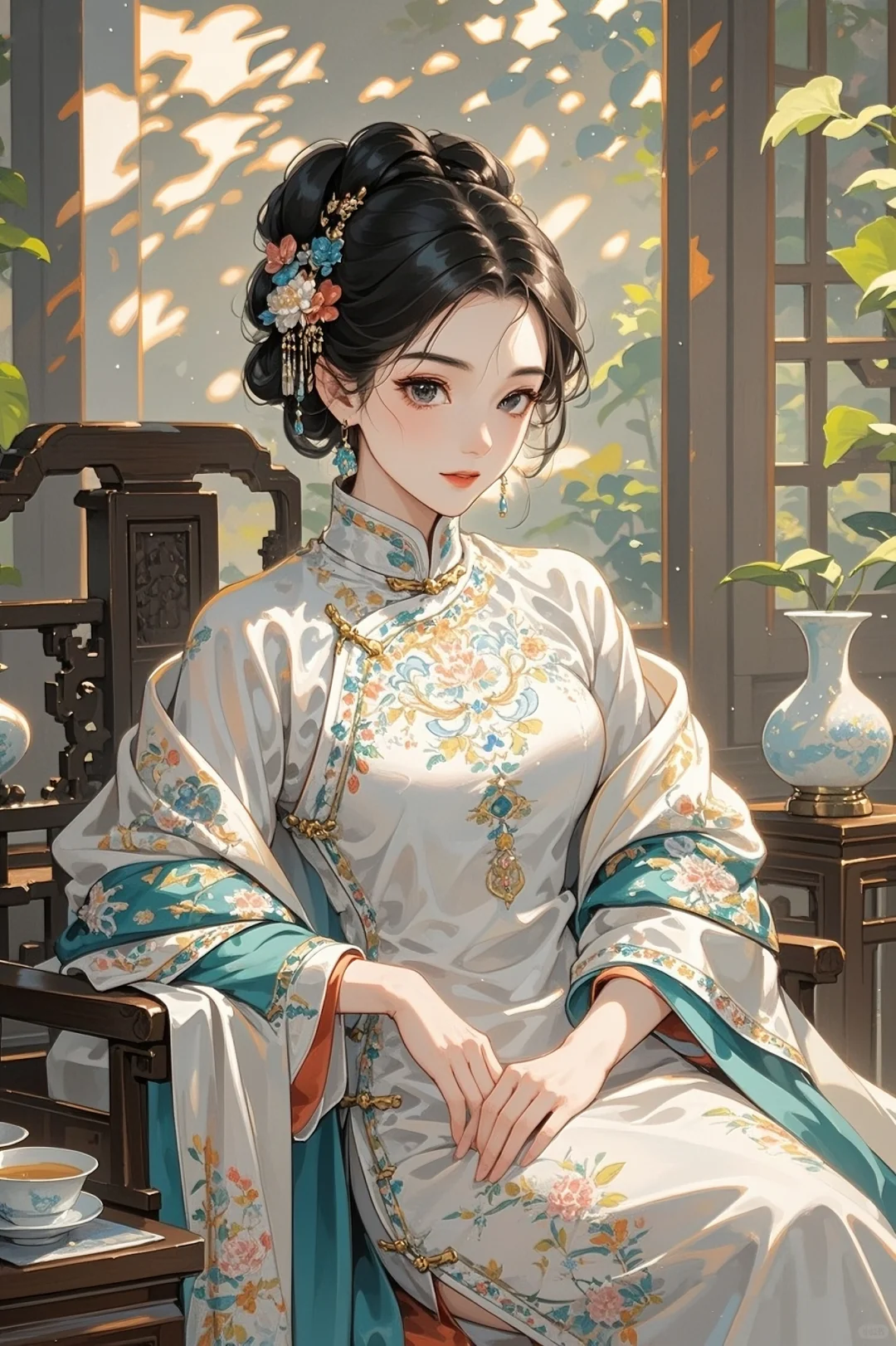 民国风旗袍美人