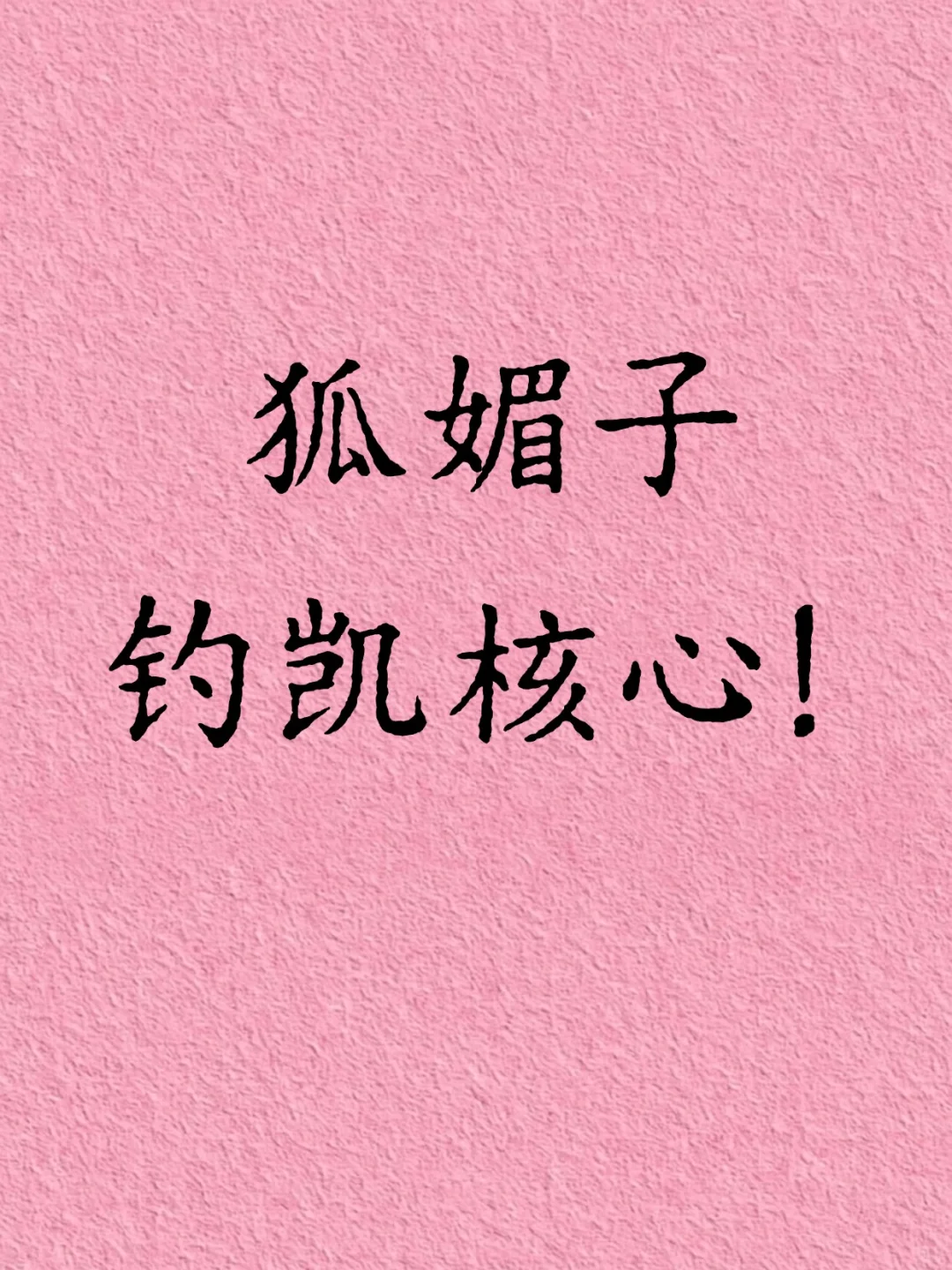 狐媚子钓kai核心