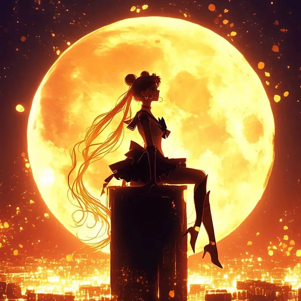 月光下的美少女｜唯美浪漫头像