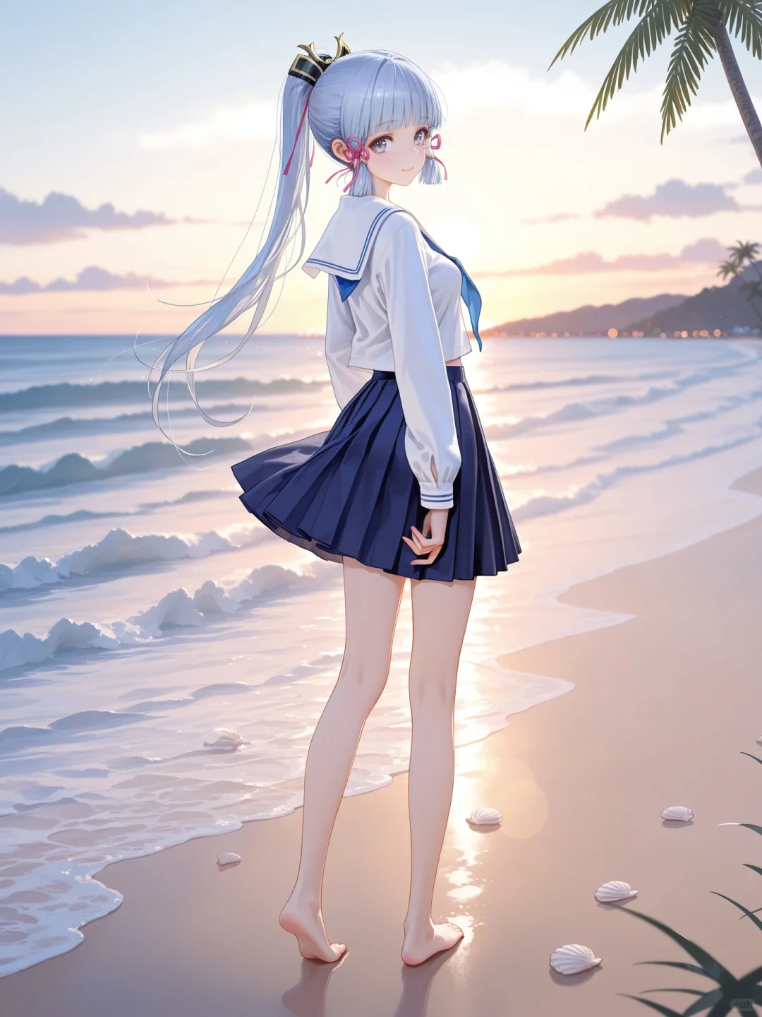 原神 神里绫华 在海边