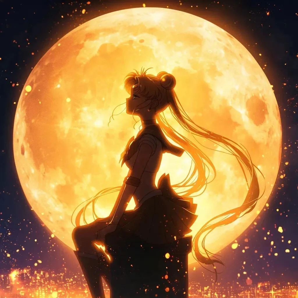 月光下的美少女｜唯美浪漫头像