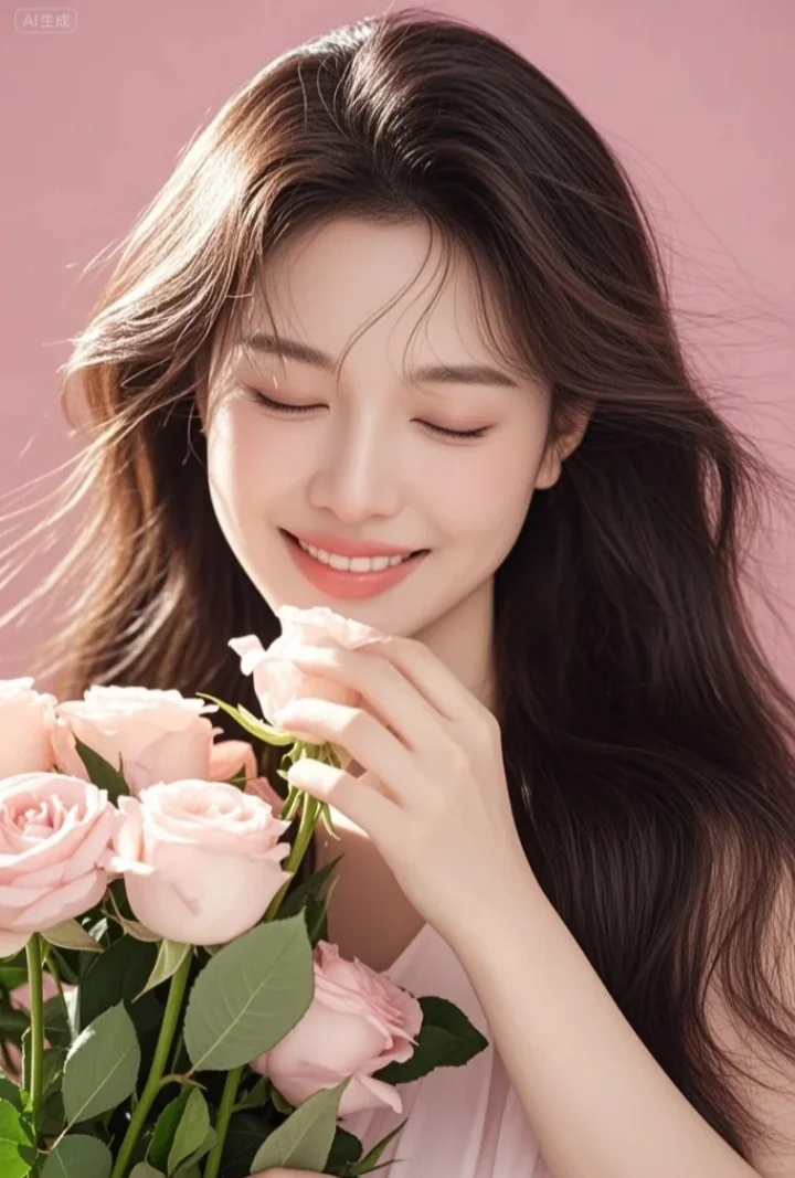她的美是温柔的，如玫瑰🌹这组太温柔了吧