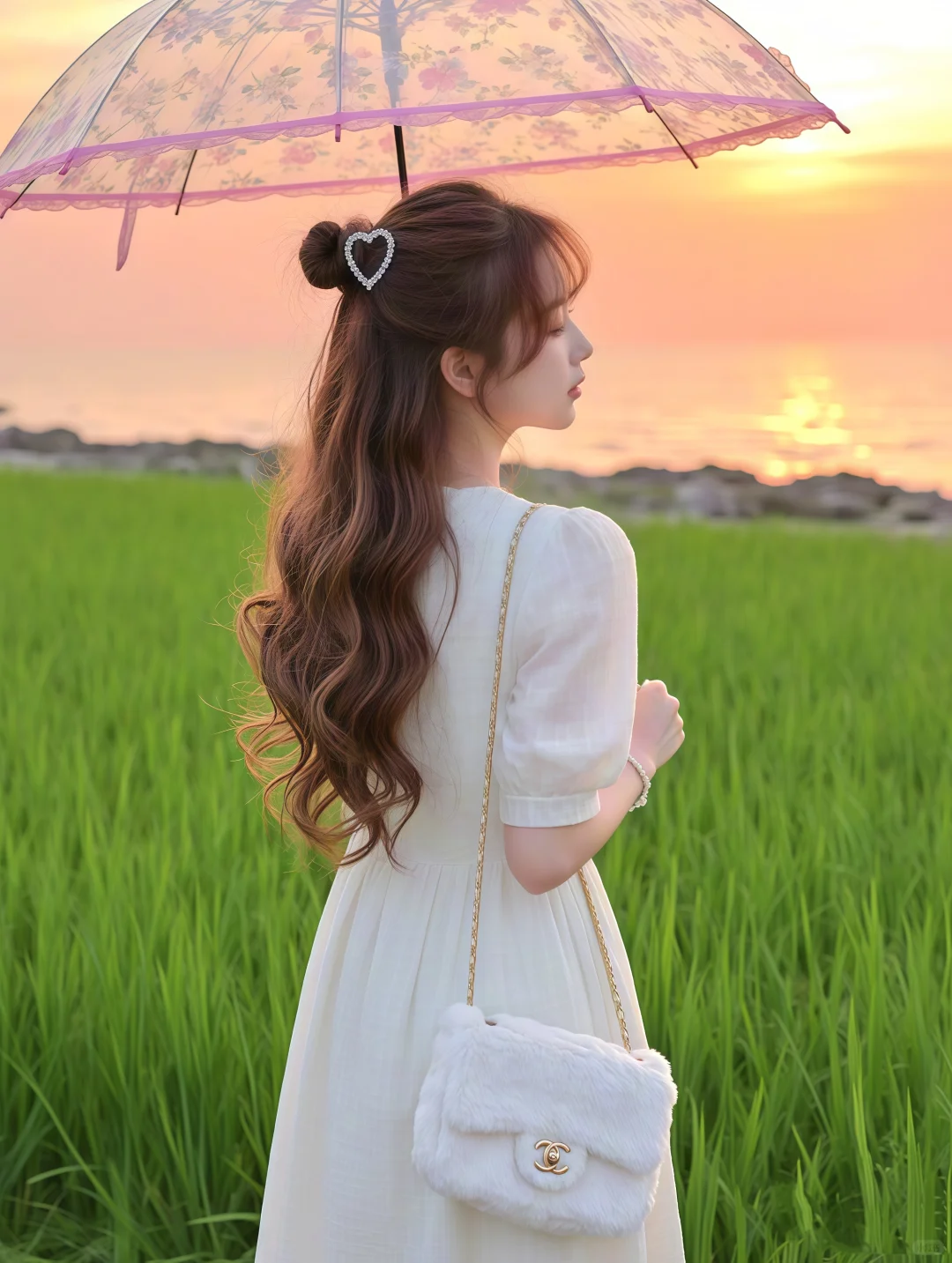 唯美女生背影