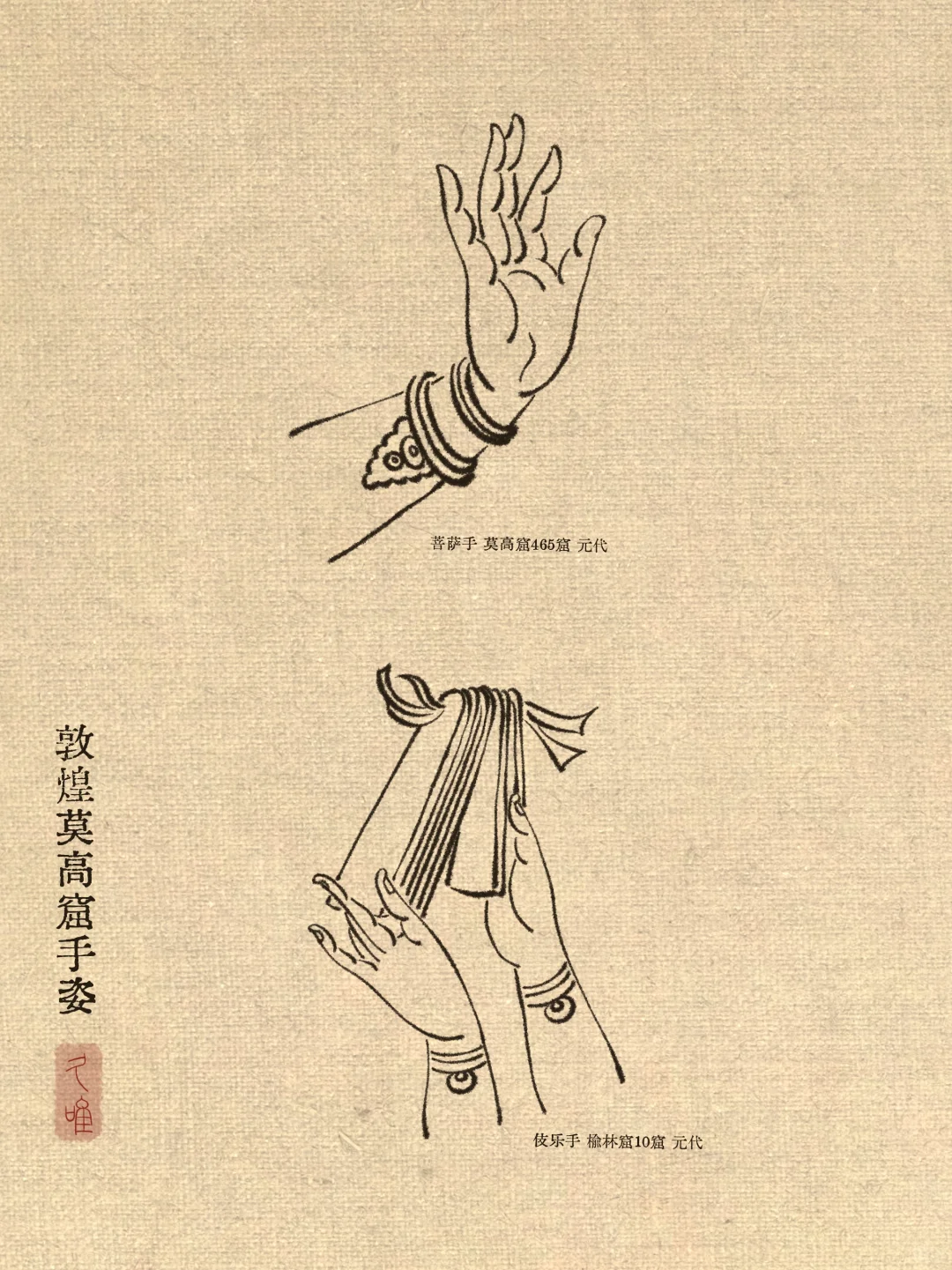 敦煌壁画｜各种菩萨手姿【19】