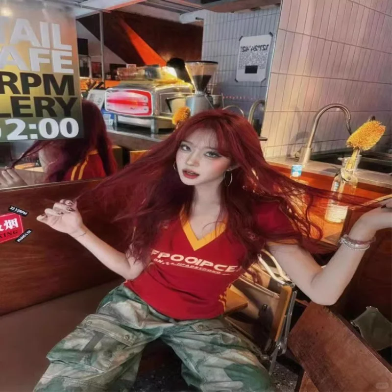美式复古辣妹T恤，夏日吸睛必备💃