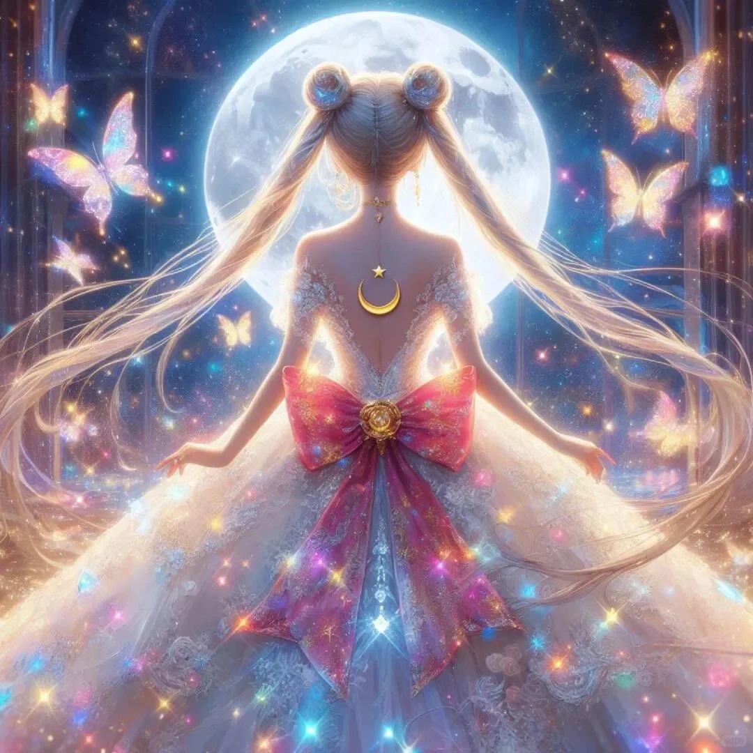 月光下的美少女｜唯美浪漫头像