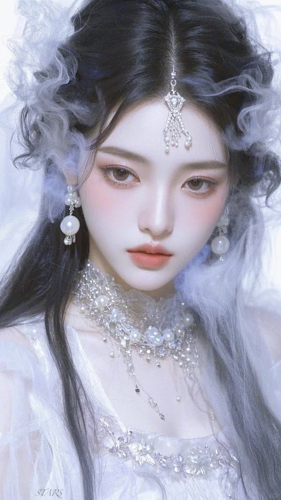 🤍 清冷感美人｜氛围感插画