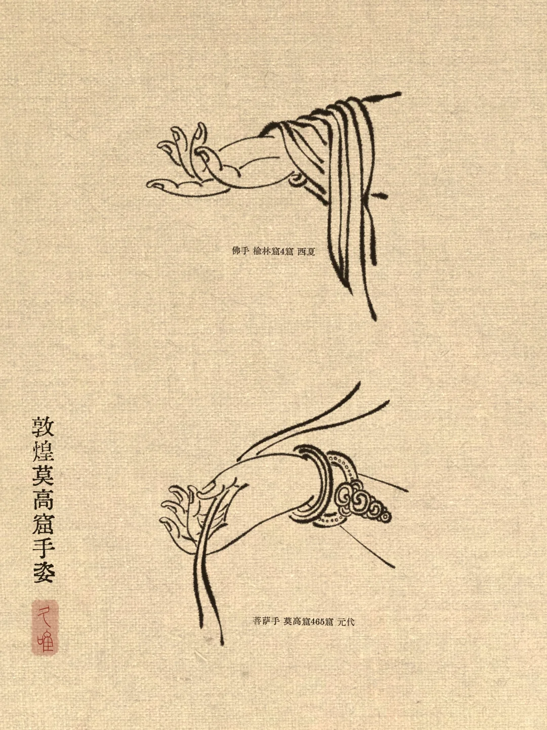 敦煌壁画｜各种菩萨手姿【19】