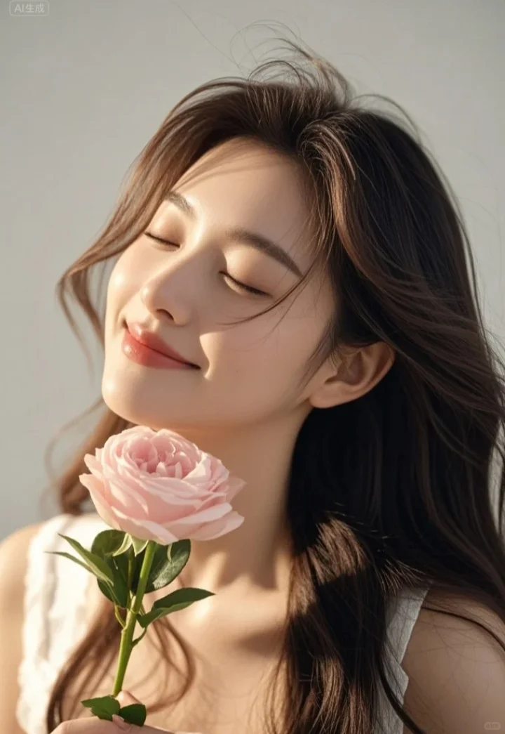 她的美是温柔的，如玫瑰🌹这组太温柔了吧