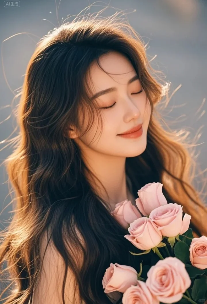 她的美是温柔的，如玫瑰🌹这组太温柔了吧