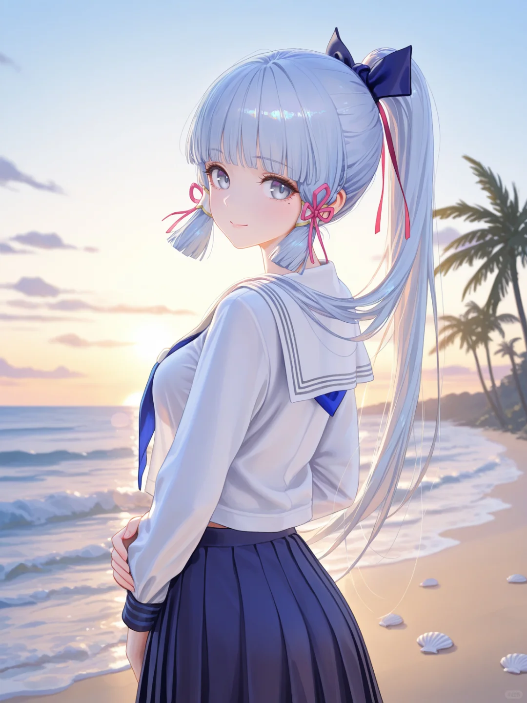 原神 神里绫华 在海边