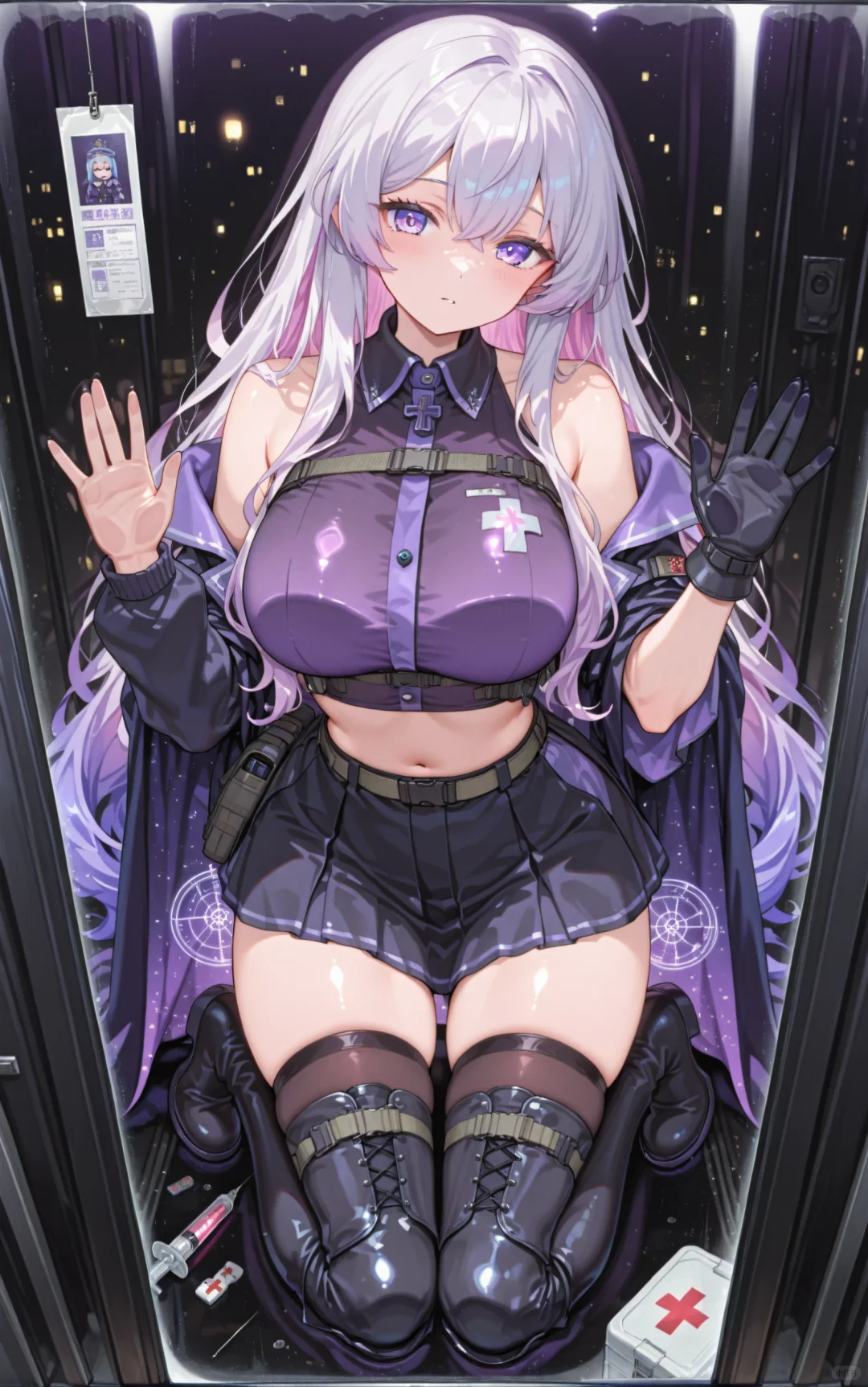紫色美少女