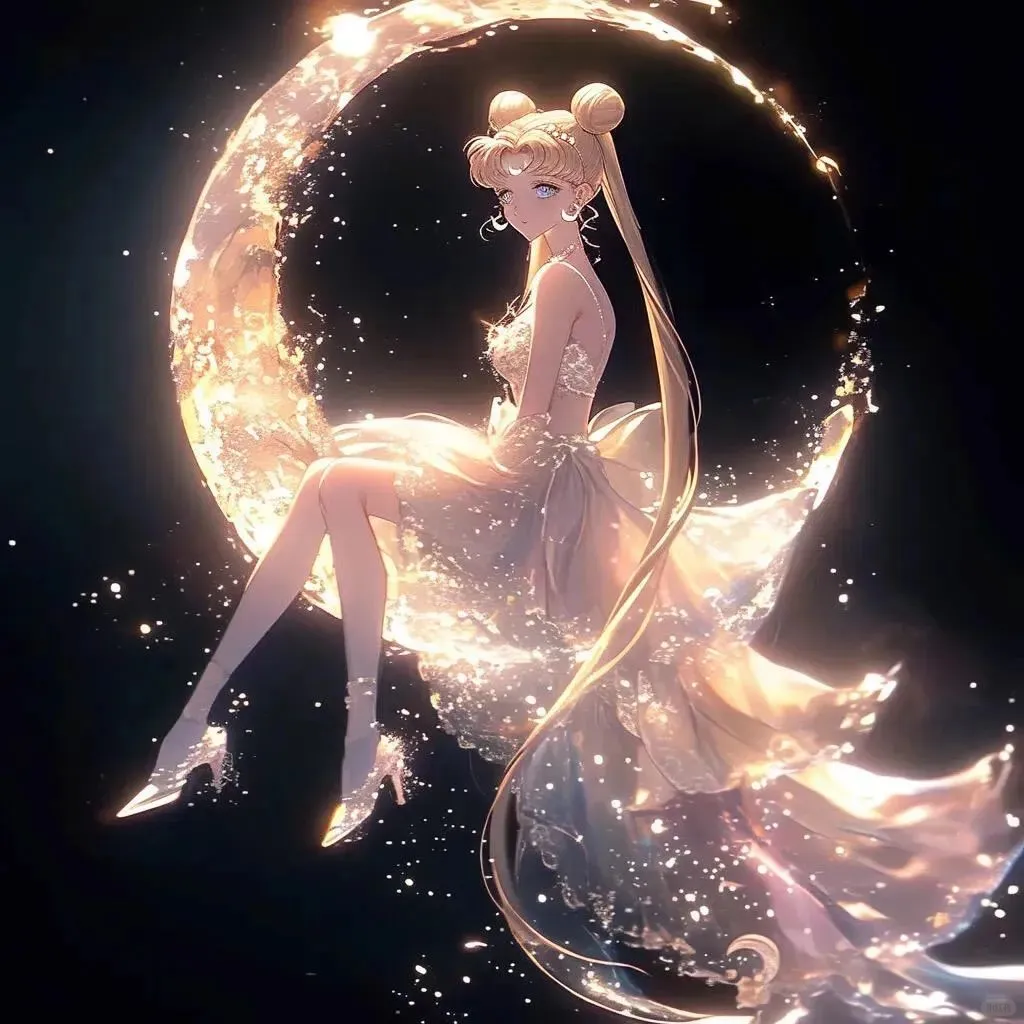 月光下的美少女｜唯美浪漫头像