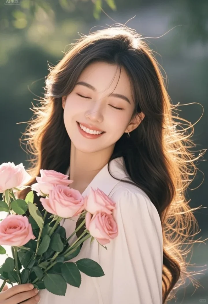 她的美是温柔的，如玫瑰🌹这组太温柔了吧