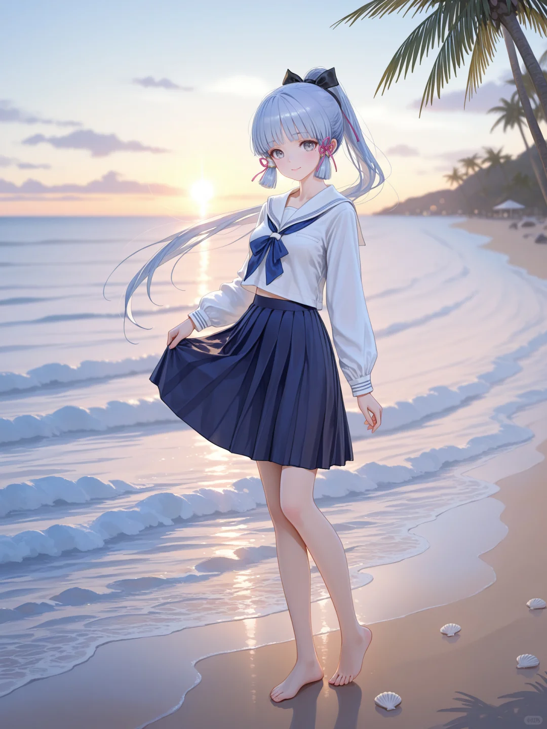 原神 神里绫华 在海边