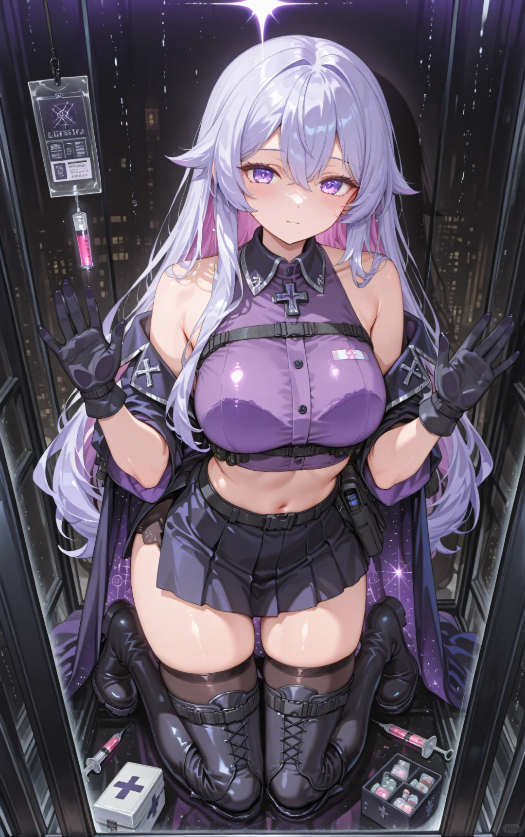 紫色美少女