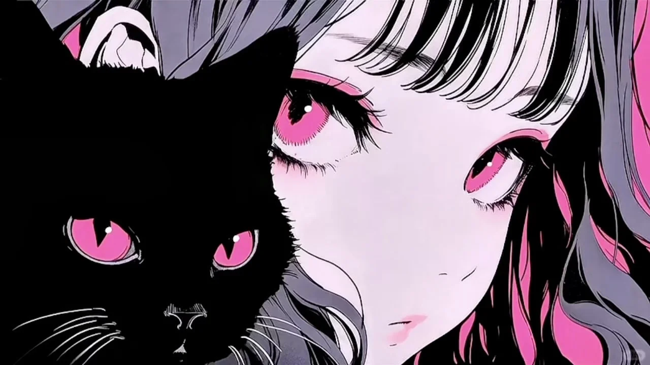猫猫与女孩 | 美少女动态壁纸分享