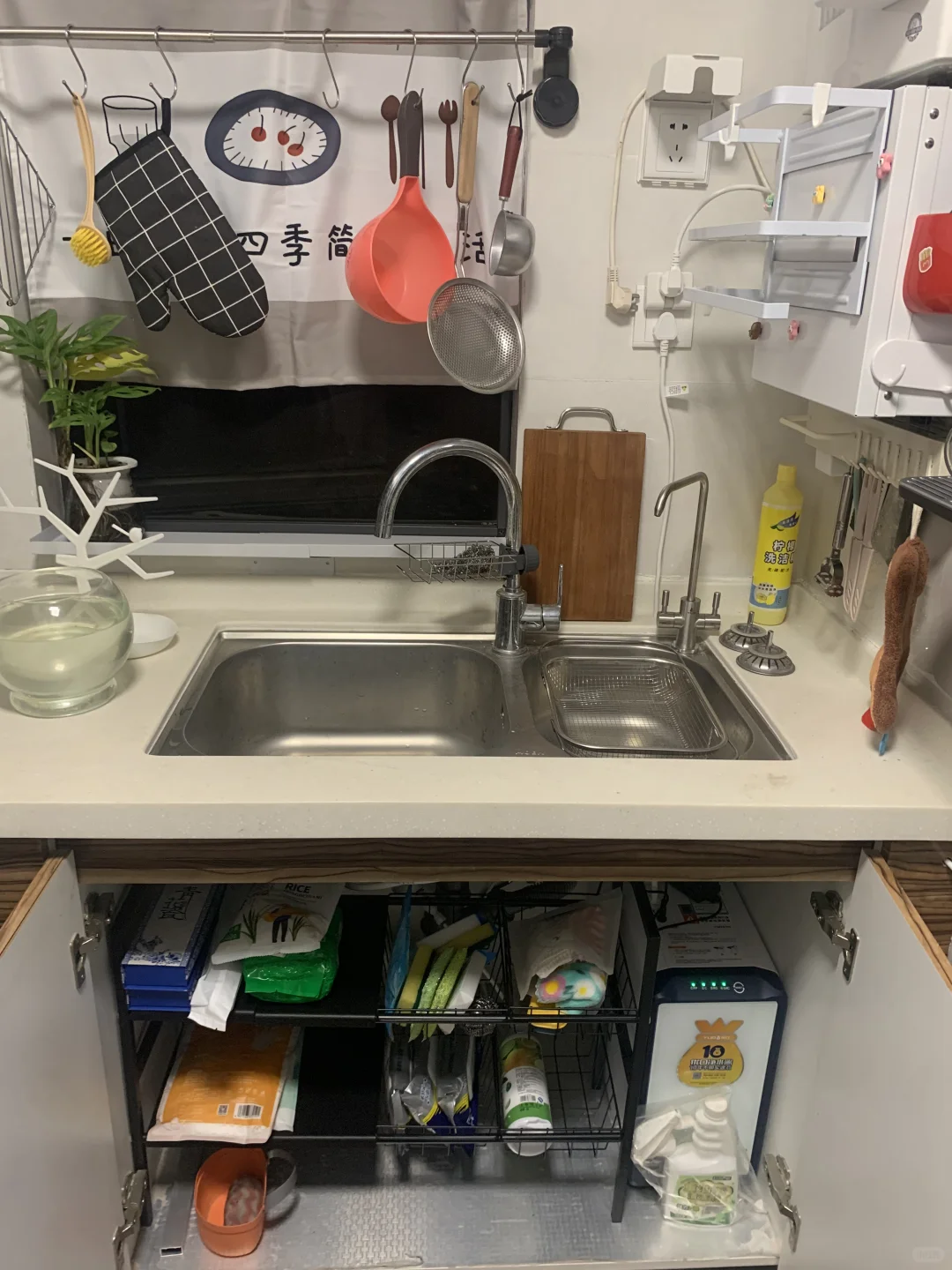 开发商精装修的厨房慢慢变成自己想要的样子