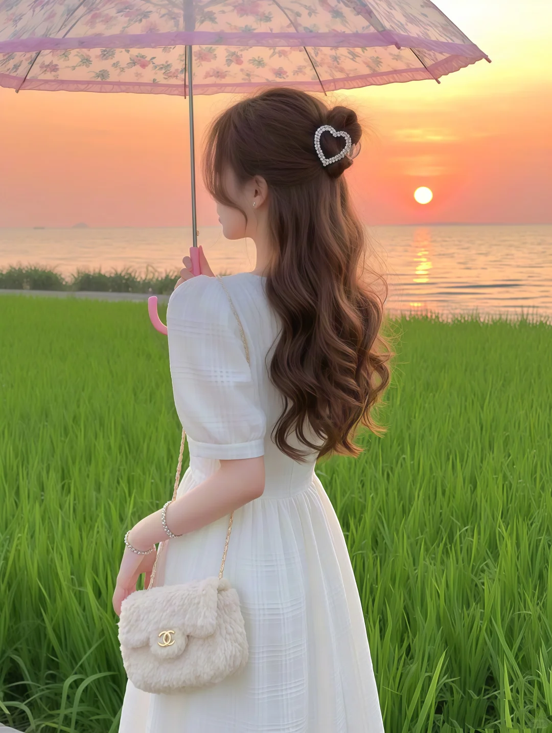 唯美女生背影