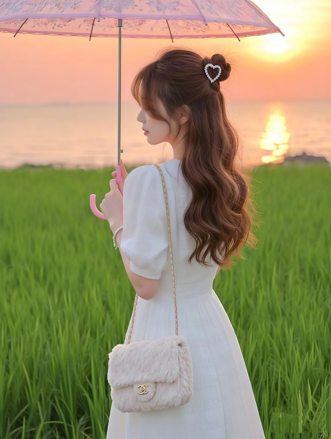 唯美女生背影
