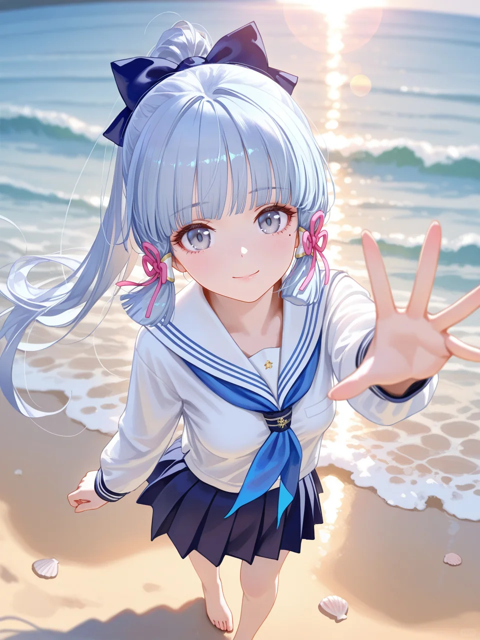 原神 神里绫华 在海边