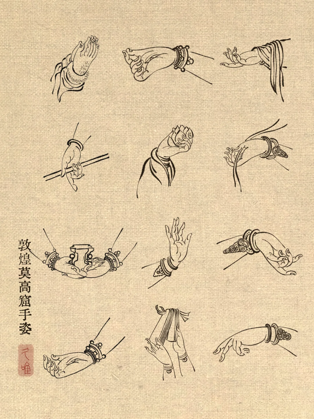 敦煌壁画｜各种菩萨手姿【19】