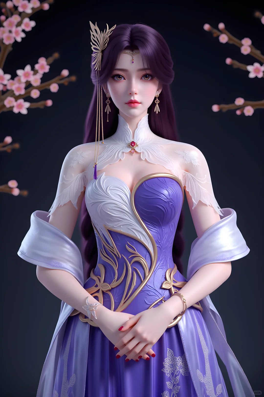 《完美世界》云曦，紫裳华饰，倾世仙颜